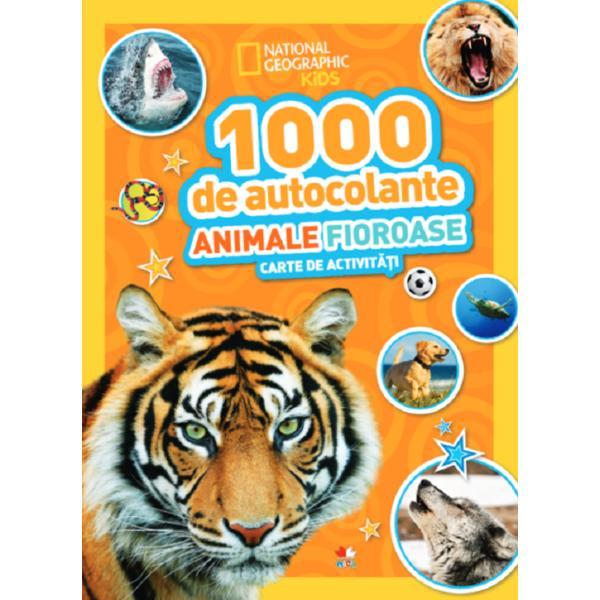 Carte 1000 de autocolante. Animale fioroase. Carte de activitati