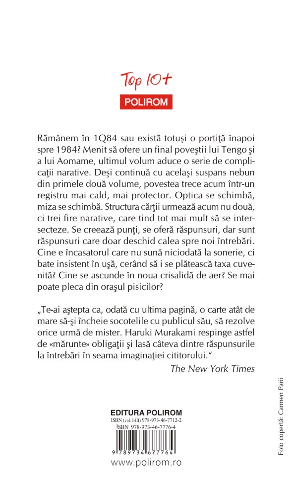 Carte 1Q84. Volumul III autor Haruki Murakami editura Polirom