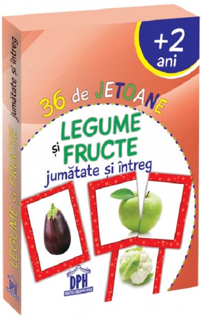 Carte 36 de jetoane - Legume si fructe   editura Didactica Publishing House