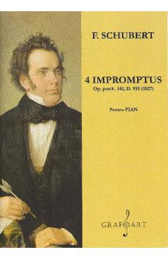 Carte 4 impromptus pentru pian - Franz Schubert editura Franz Schubert