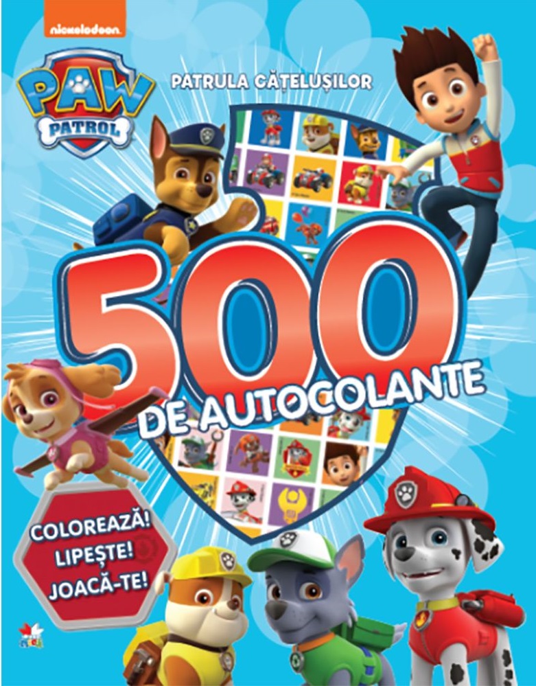Carte 500 de autocolante   editura Litera