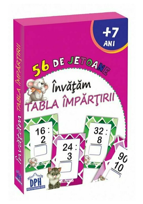 Carte 56 de Jetoane - Invatam tabla impartirii editura Didactica Publishing House