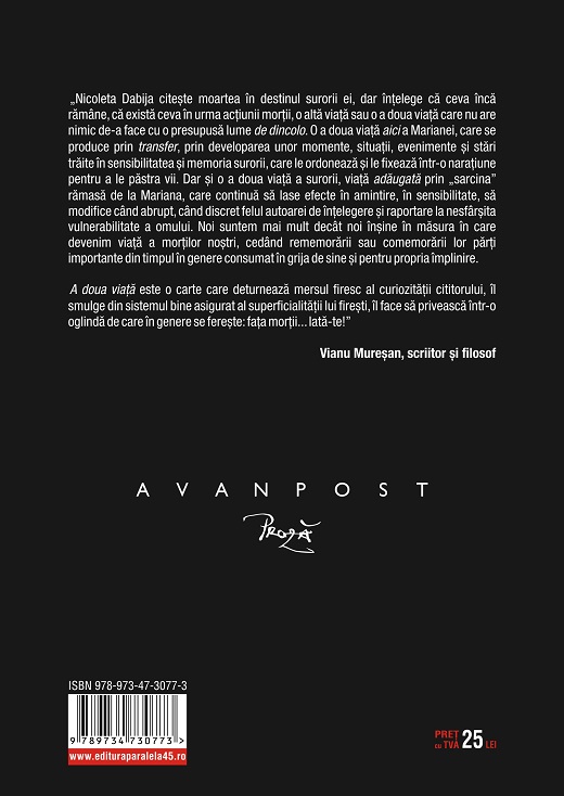 Carte A doua viata autor Nicoleta Dabija editura Paralela 45