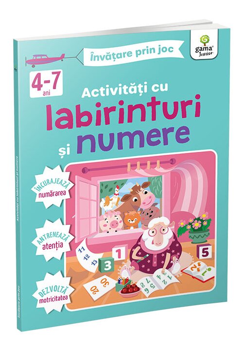 Carte Activitati cu labirinturi si numere 4-7 ani editura Gama