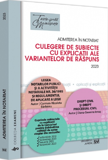 Carte Admiterea in notariat editura Universul Juridic