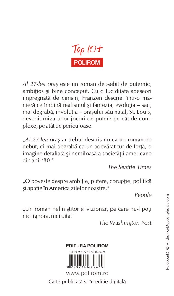 Carte Al 27-lea oras autor Jonathan Franzen editura Polirom