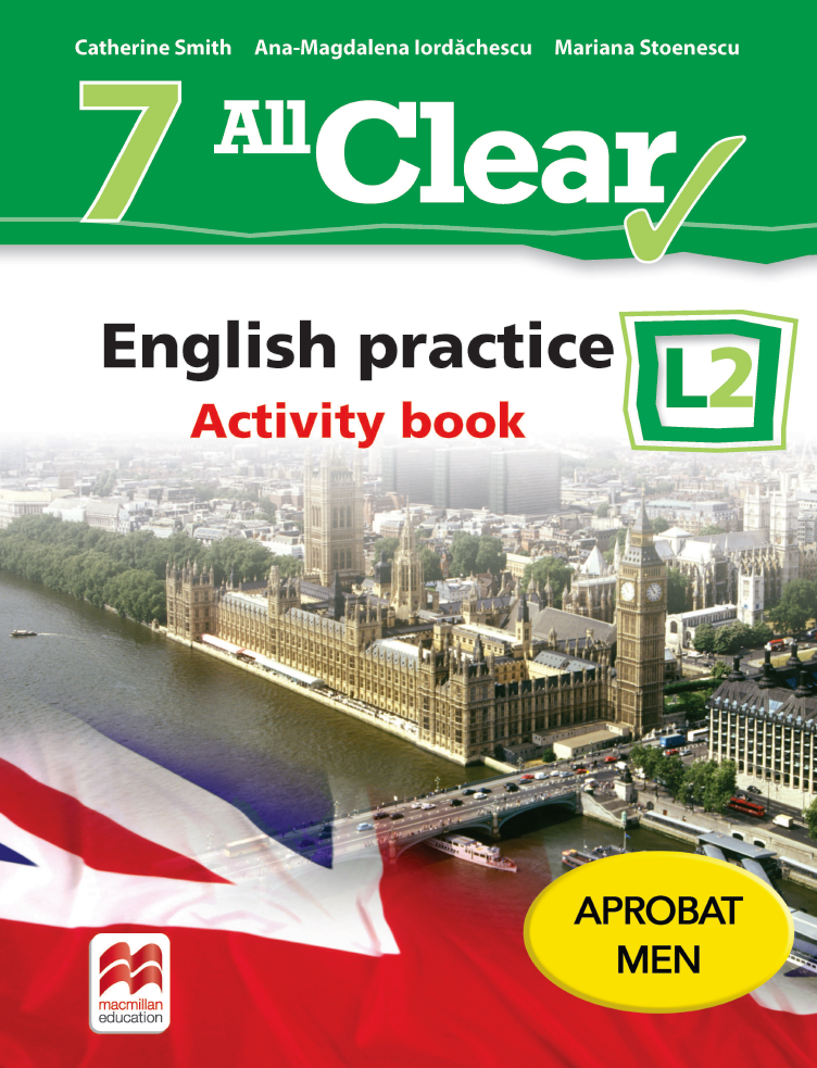 Carte All Clear. English practice. Activity book. L 2. Lectia de engleza (clasa a VII-a) editura Litera