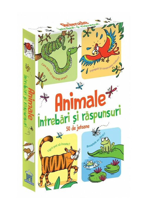 Carte Animale - Intrebari si raspunsuri - 50 de Jetoane editura Didactica Publishing House