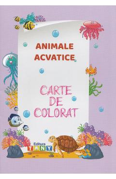Carte Animale acvatice. Carte de colorat editura -