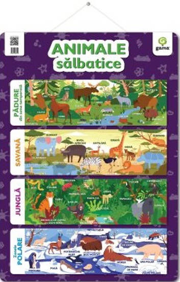 Carte Animale salbatice. Poster editura Gama