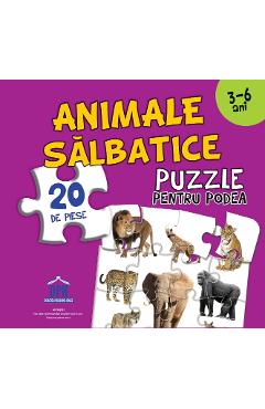 Carte Animale salbatice. Puzzle pentru podea 3-6 ani editura -