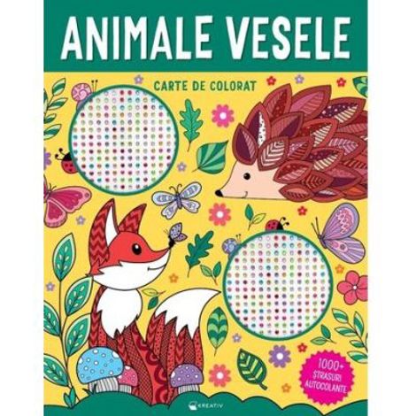 Carte Animale vesele – 1000+ ștrasuri autocolante editura Kreativ