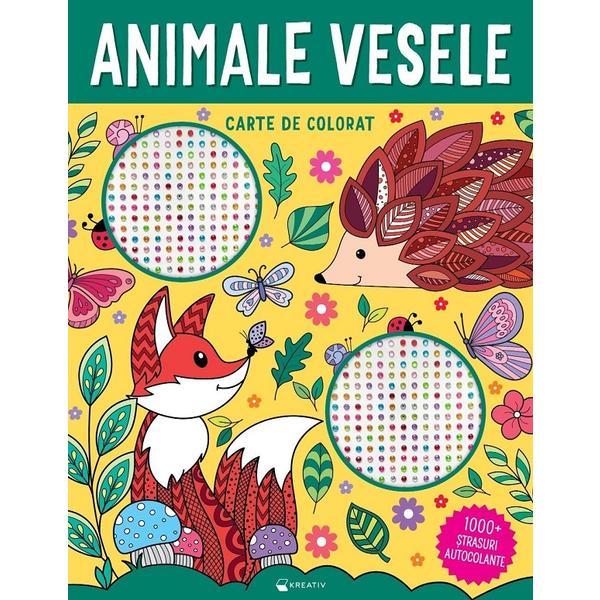 Carte Animale vesele. Carte de colorat