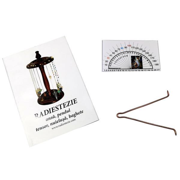 Carte Ansa radiestezica simetrica din cupru cu raportor clasic si brosura explicativa &ndash; romana