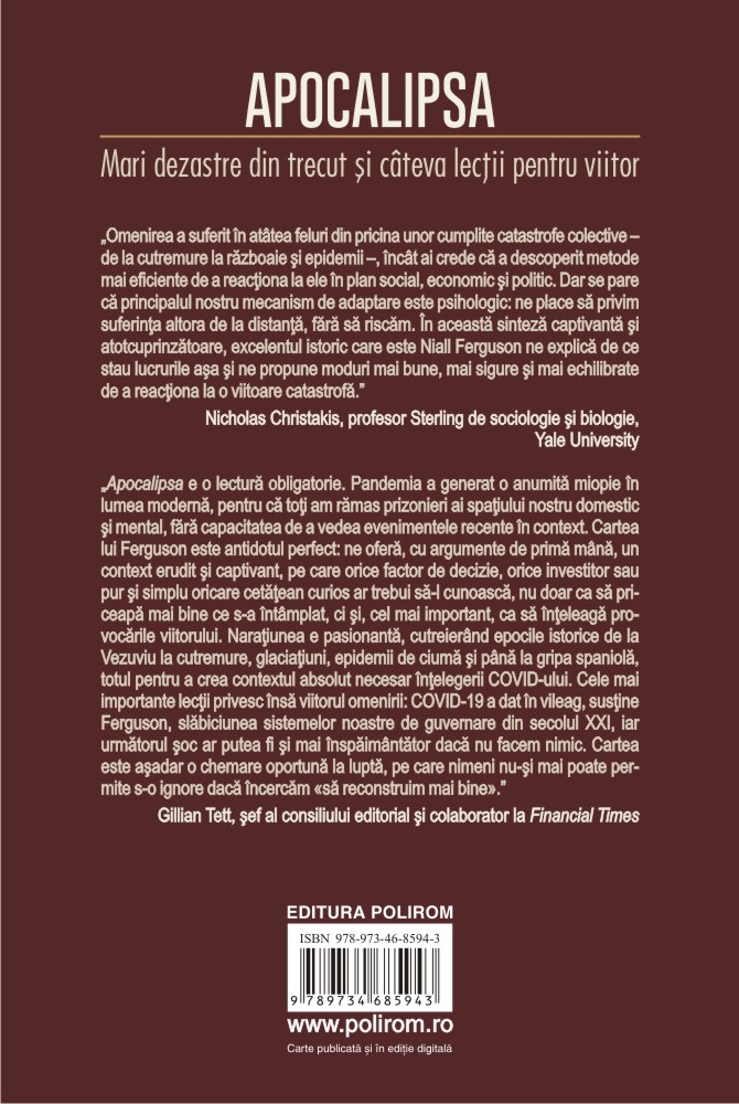 Carte Apocalipsa autor Niall Ferguson editura Polirom