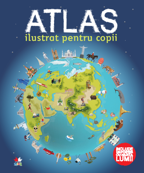 Carte Atlas ilustrat pentru copii editura Litera