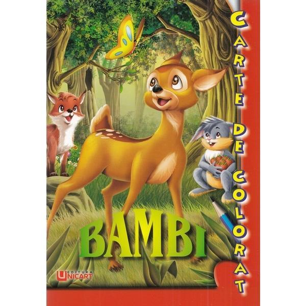 Carte Bambi. Carte de colorat
