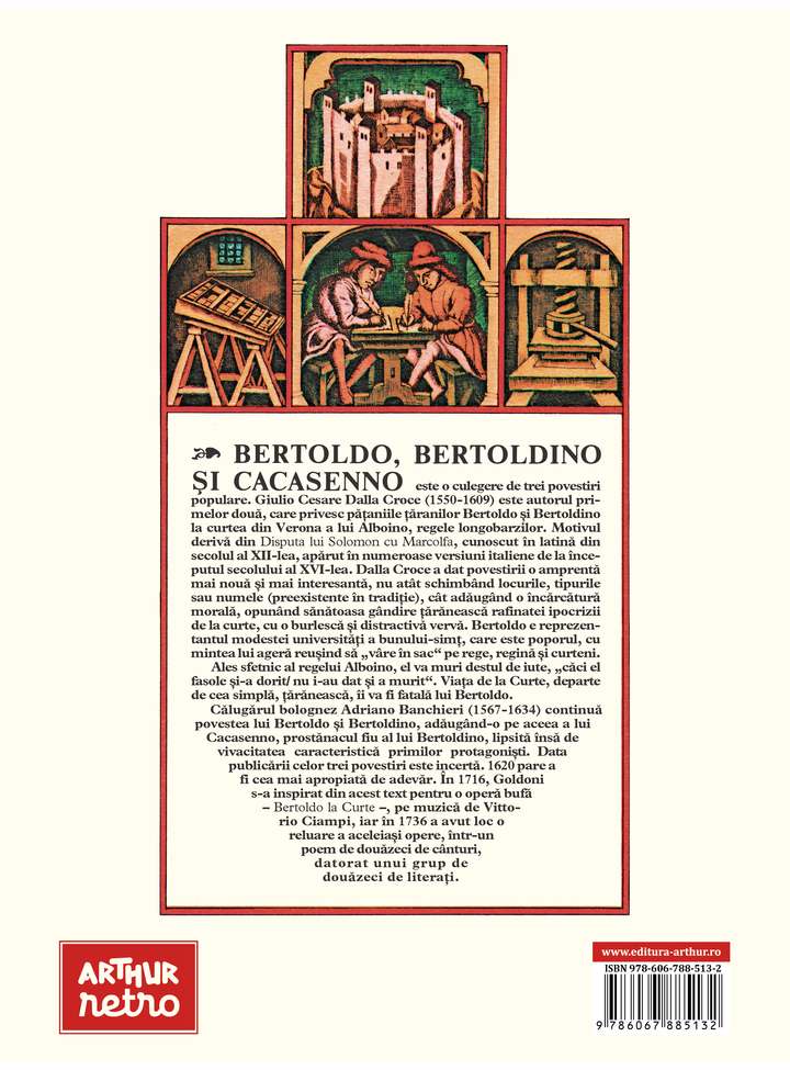 Carte Bertoldo si Bertoldino autor Giulio Cesare Dalla Croce editura Arthur