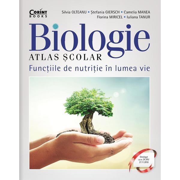 Carte Biologie. Atlas scolar: Functiile de nutritie in lumea vie - Silvia Olteanu