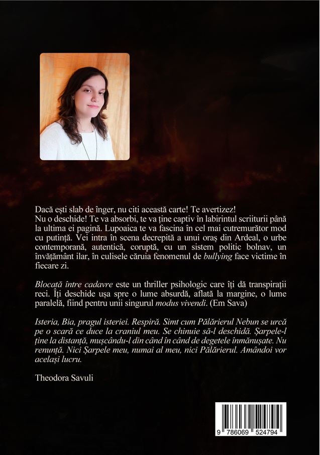 Carte Blocata intre cadavre autor Theodora Savuli editura Siono