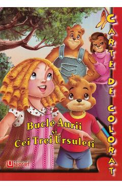 Carte Bucle Aurii si cei trei ursuleti. Carte de colorat editura Autor Anonim