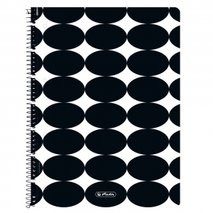 Carte CAIET A4 80F SPIRALA PATRATELE MOTIV JUST BLACK