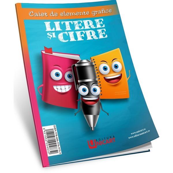 Carte Caiet de elemente grafice. Cifre si litere