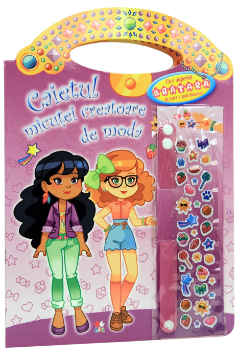 Carte Caietul micuței creatoare de modă. Ținute asortate. Mov editura Litera