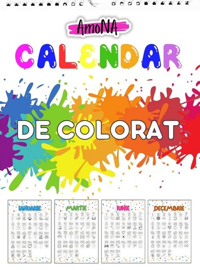 Carte Calendar de colorat de perete editura AmoNA