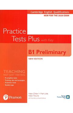 Carte Cambridge English Qualifications Practice Tests Plus with Key - B1 Preliminary - Helen Chilton