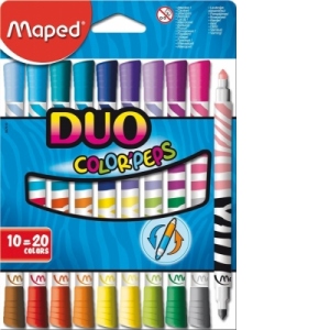 Carte Carioci 10/set cu 2 capete Color Peps Duo