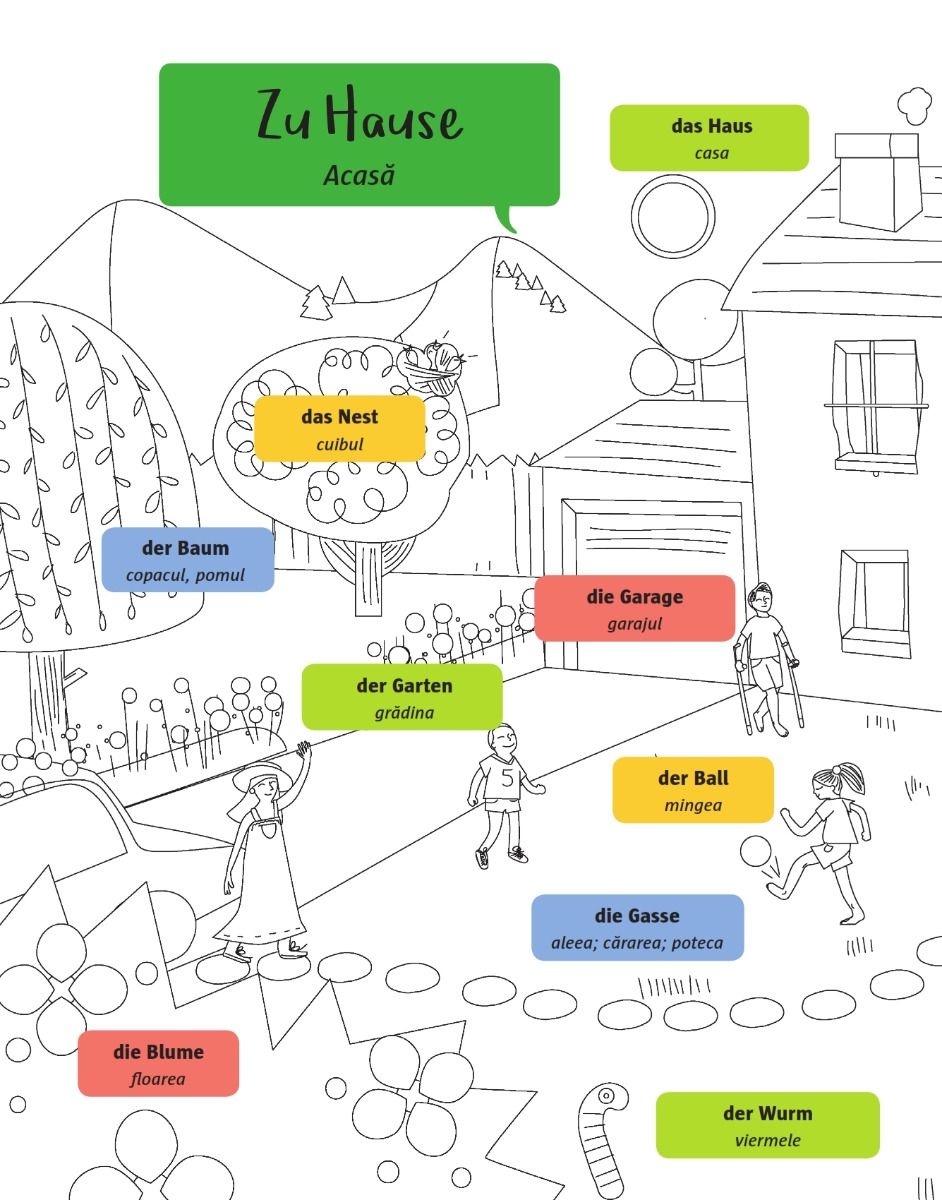 Carte Carte de colorat - Hallo Deutsch! Editie Bilingva autor Sam Hutchinson