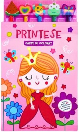 Carte Carte de colorat cu 5 creioane. Printese editura Flamingo Gd
