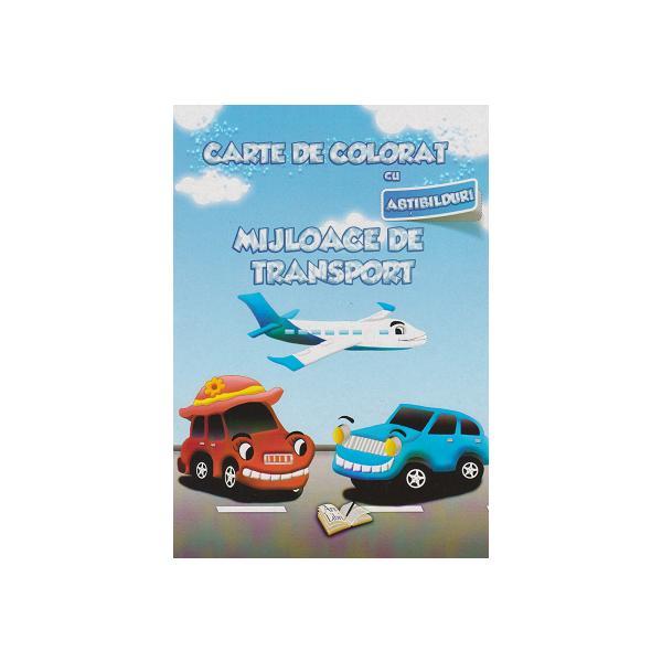 Carte Carte de colorat cu abtibilduri - Mijloace de transport