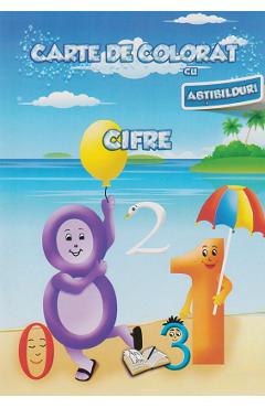 Carte Carte de colorat cu abtibilduri. Cifre editura -