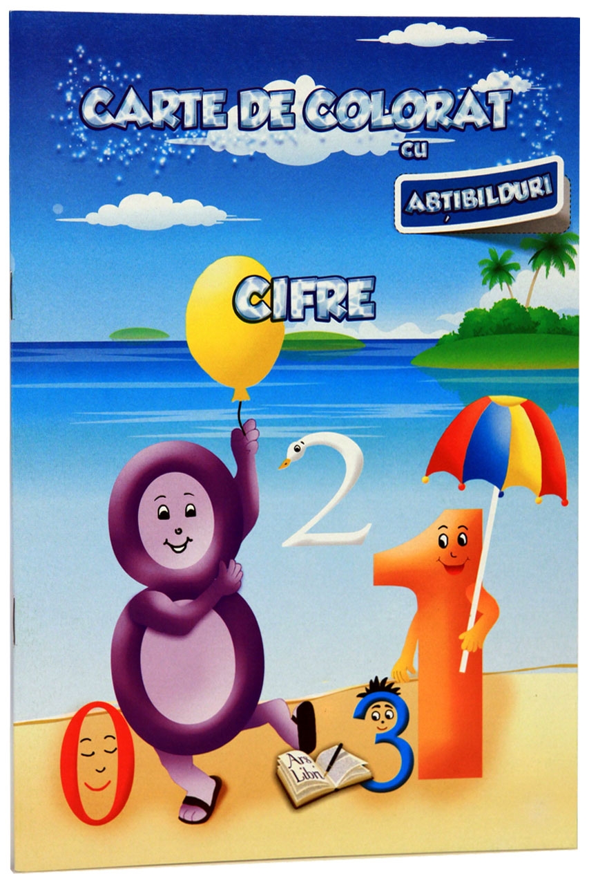 Carte Carte de colorat cu abtibilduri. Cifre   editura Ars Libri