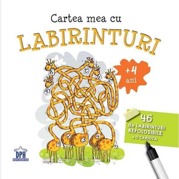 Carte Cartea mea cu labirinturi - 46 de labirinturi refolosibile + o carioca   editura Didactica Publishing House