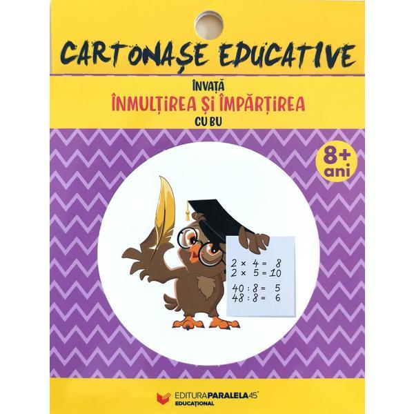 Carte Cartonase educative. Invata inmultirea si impartirea cu Bu