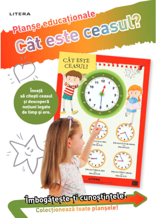 Carte Cat este ceasul? Planse educationale   editura Litera