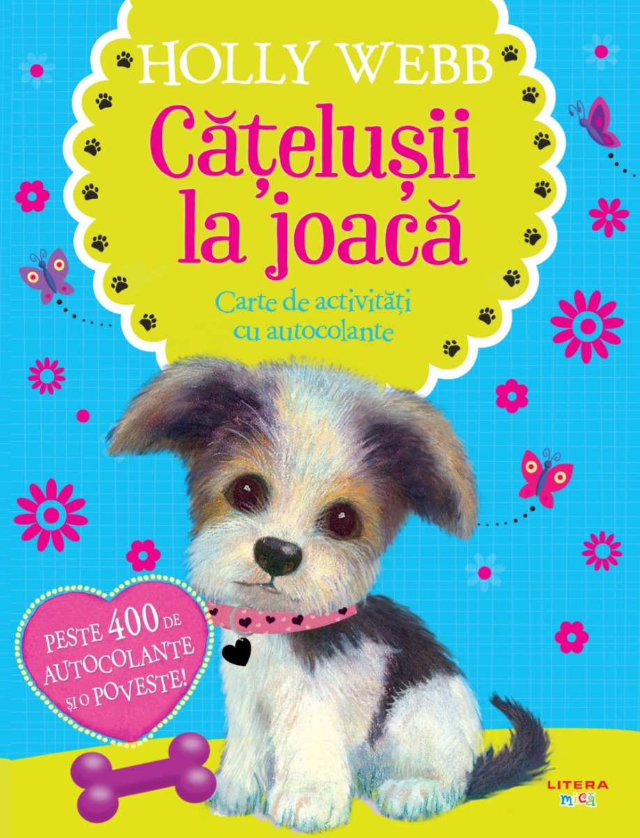 Carte Catelusii la joaca. Carte de activitati cu autocolante editura Litera