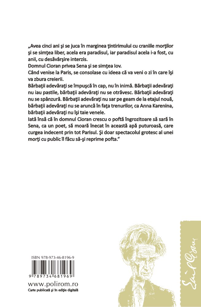 Carte Cioran. Ultimul om liber autor Andrei Craciun editura Polirom