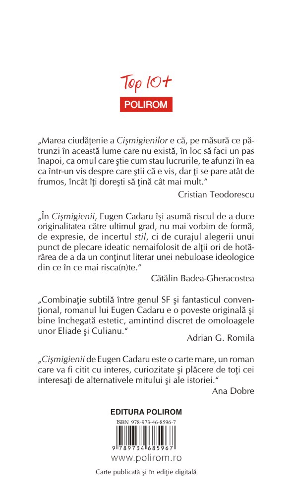 Carte Cismigienii autor Eugen Cadaru editura Polirom