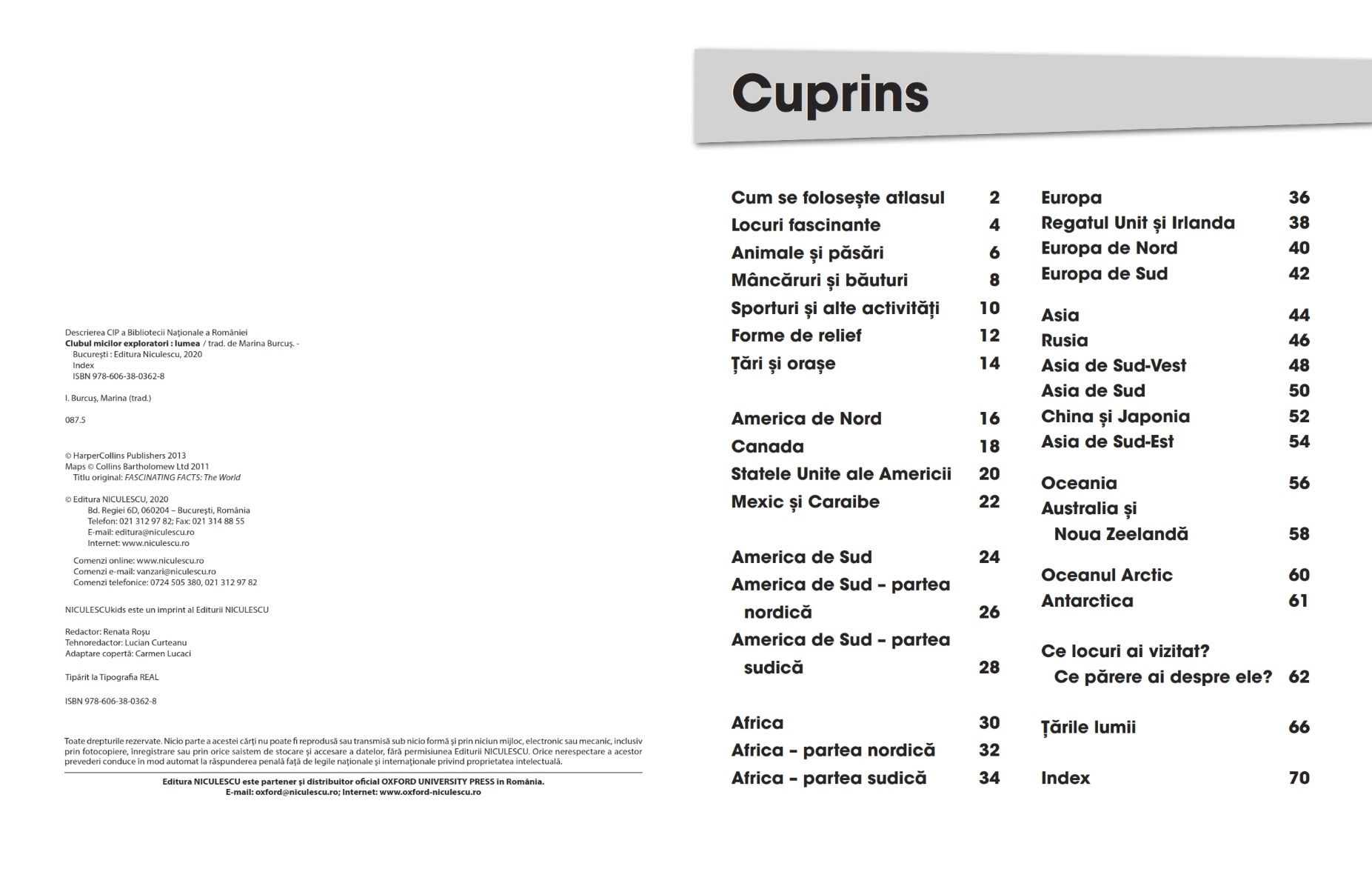 Carte Clubul micilor exploratori: Lumea   editura Niculescu