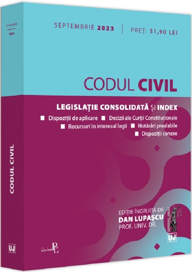 Carte Codul civil Septembrie 2023 editura Universul Juridic