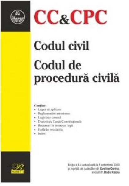 Carte Codul civil. Codul de procedura civila autor Evelina Oprina