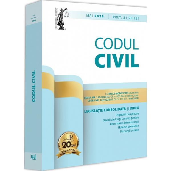 Carte Codul civil. Legislatie consolidata si Index Mai 2024