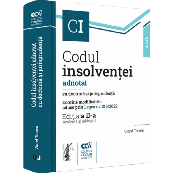 Carte Codul insolventei. Adnotat cu doctrina si jurisprudenta Ed.2 - Viorel Terzea