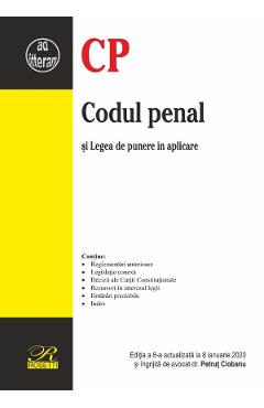 Carte Codul penal si Legea de punere in aplicare Act. 8 ianuarie 2020 editura -