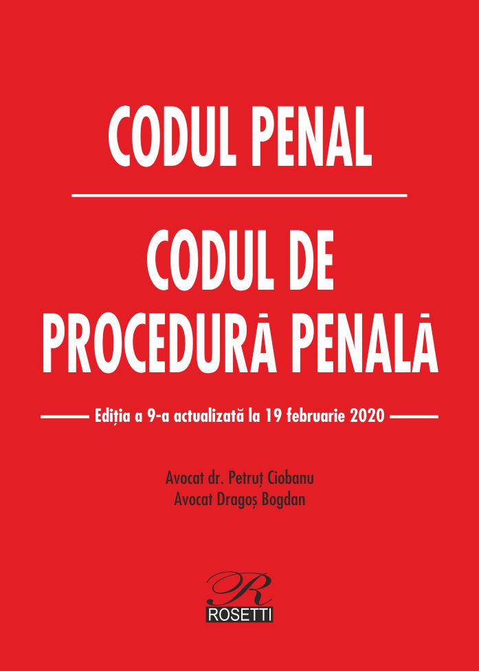 Carte Codul penal. Codul de procedura penala autor Petrut Ciobanu