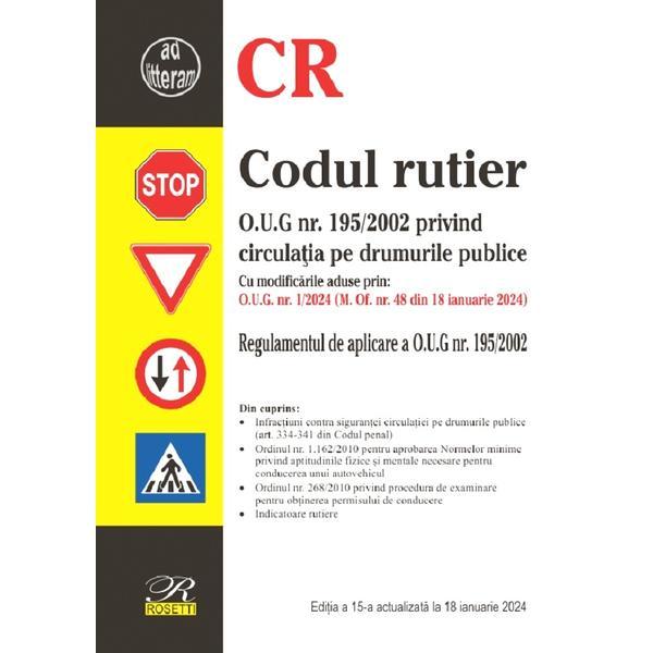 Carte Codul rutier Ed.15 Act.18 ianuarie 2024